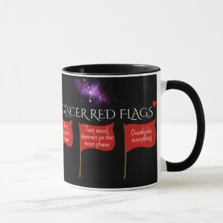 Mug Cancer Drapeaux rouges Astrologie Musique | Drôle 