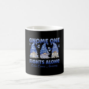 Mug Cancer du côlon Cancer colorectal Bleu foncé Ruban