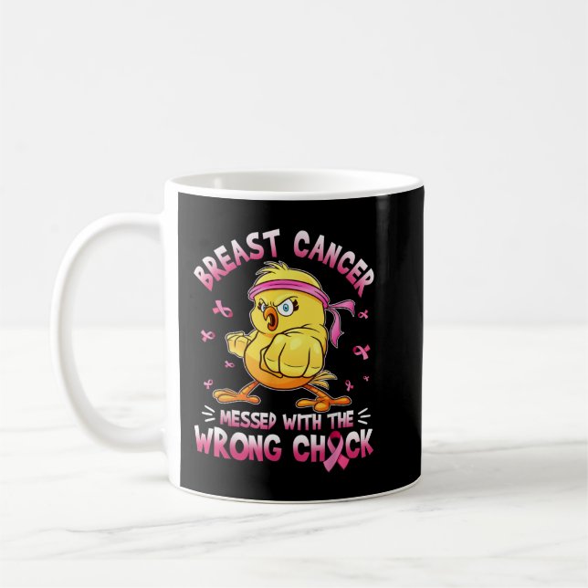 Mug Cancer Du Sein Gâché Avec Les Mauvais Chick Drôle (Gauche)