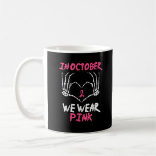 Mug Cancer du sein Squelette Coeur de la main Nous por