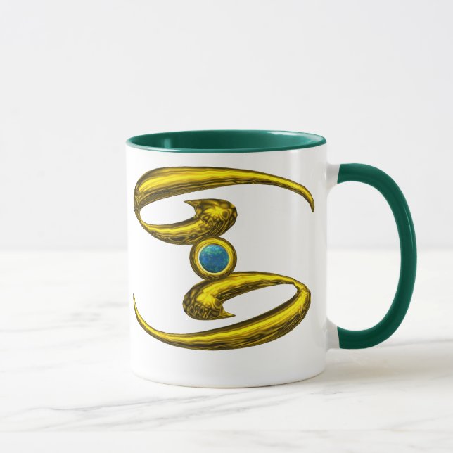 Mug CANCER, OR ZODIAC ANNIVERSAIRE SIGNE Opale Gemston (Droite)