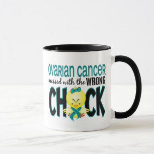 Mug Cancer ovarien sali avec le poussin faux