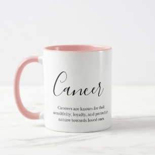 Mug "Cancer personnalisé Signal zodiaque Nom et qualit