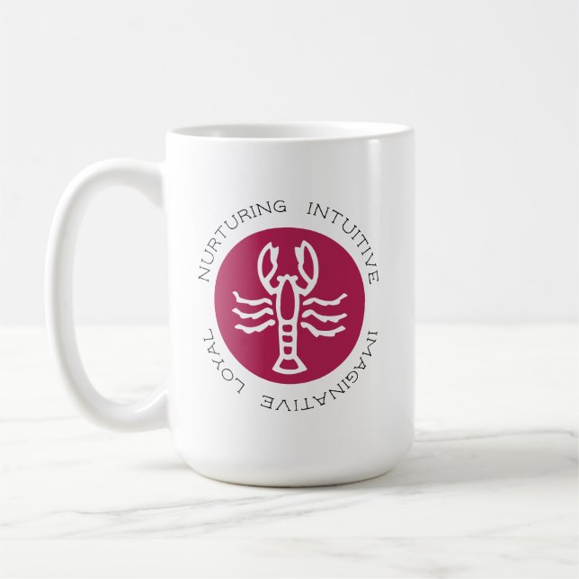 Mug Cancer rose Zodiac Star Signal Personnalité Trait (Gauche)