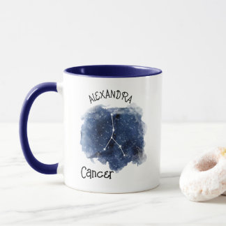 Mug Cancer Stress Night Constellation Nom personnalisé