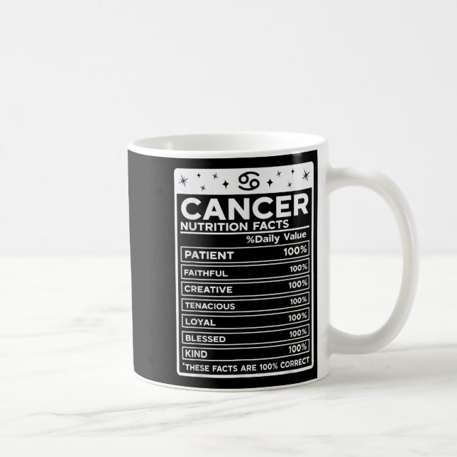 Mug Cancer Style nutritionnel Design zodiaque, cancer (Droite)