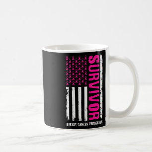 Mug Cancer Survivant Mois Usa Drapeau Cancer du sein S