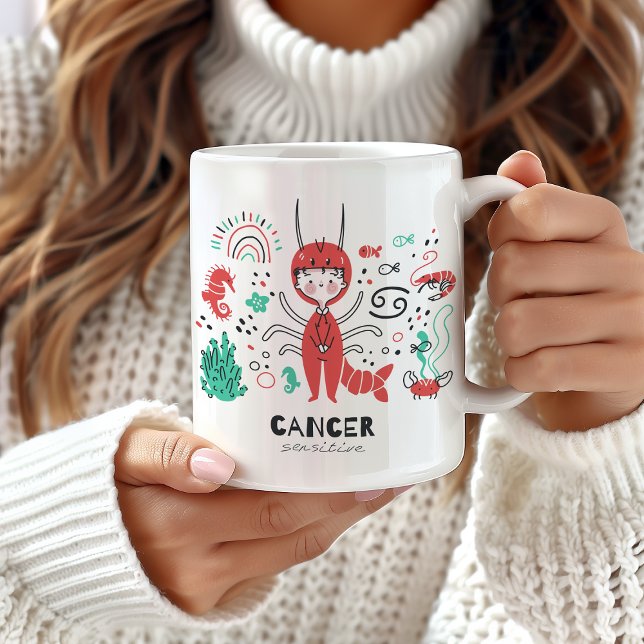 Mug Cancer Zodiac Mug, signe étoile du cancer (Créateur téléchargé)