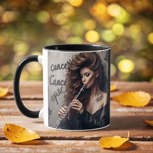Mug Cancer Zodiac Musicien Clarinet (Créateur téléchargé)