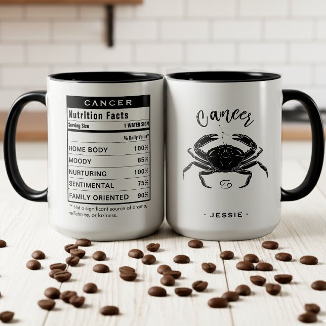 Mug Cancer Zodiac Sign Astrology Nutrition Facts (Cancer Zodiac Sign Astrology Nutrition Facts Mug
)