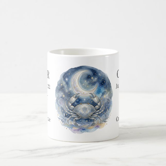 Mug Cancer Zodiaque Crabe Céleste et Lune (Centre)