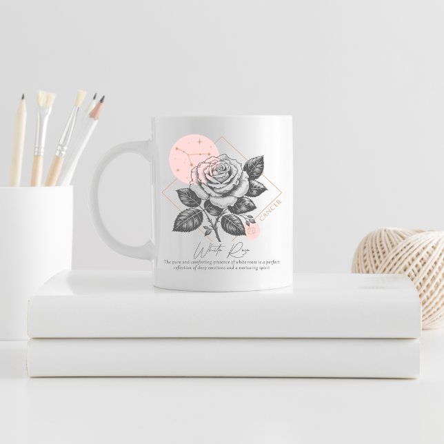 Mug Cancer zodiaque fleur de naissance mois anniversai (Cancer birth flower month mug)