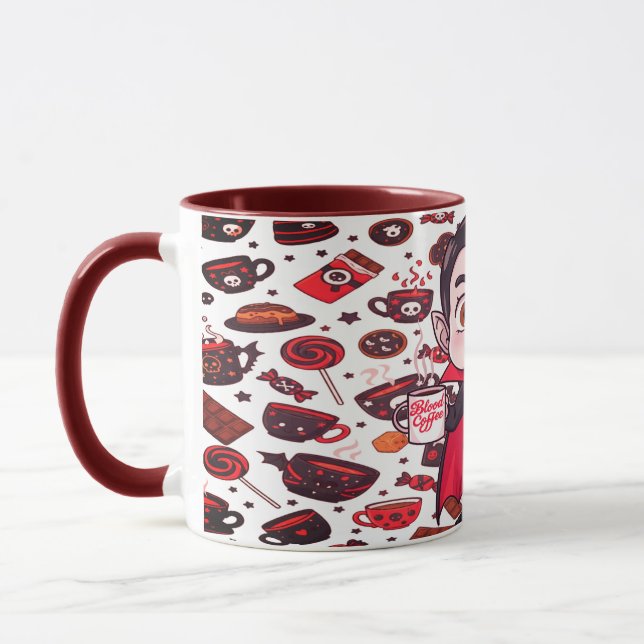 Mug Candy et Dracula Cute Mélange Éffrayant Halloween (Gauche)