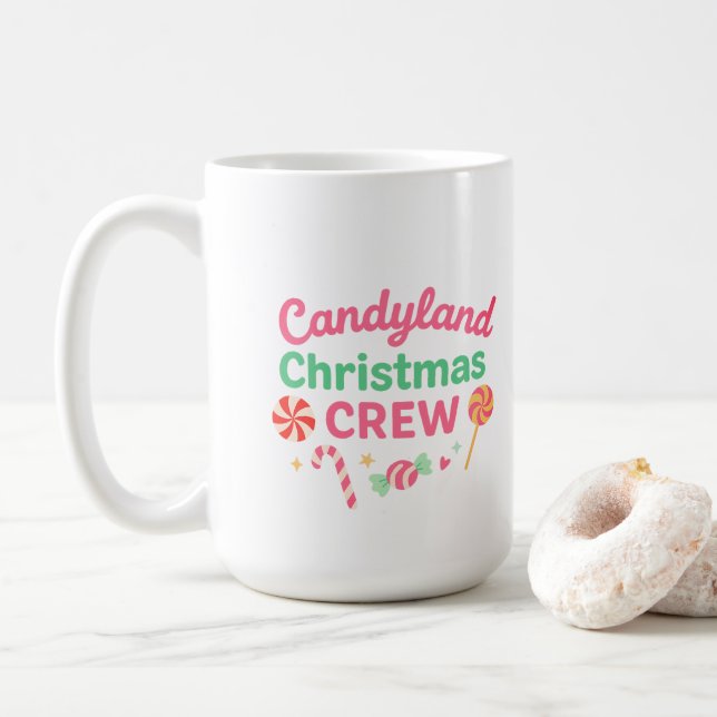 Mug Candyland Christmas Crew | Fun Holiday Family  (Avec donut)
