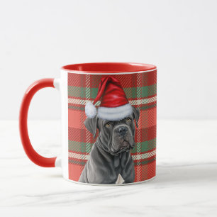 Mug Cane Corso Amoureux des chiens Red Holiday Plaid C