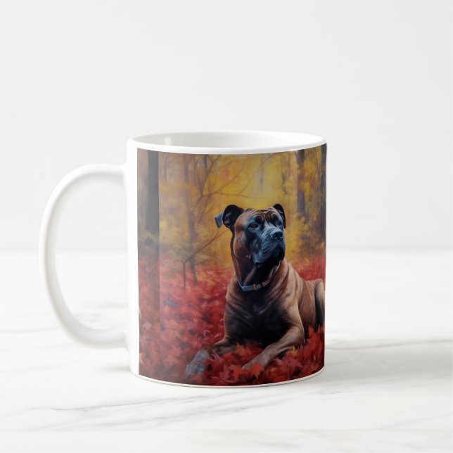 Mug Cane Corso en automne Feuilles automne Inspire (Gauche)