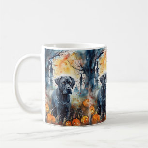 Mug Cane Corso Halloween avec citrouilles effrayantes