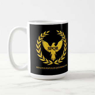 Mug Caneca Básica (Basic Mug) Águia Romana em Preto