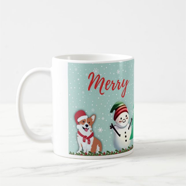 Mug Caneca branca brilhante-Natal (Gauche)