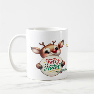 Mug Caneca Branca Clássica - Edição Natal