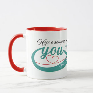 Mug Caneca brilhante, namorados