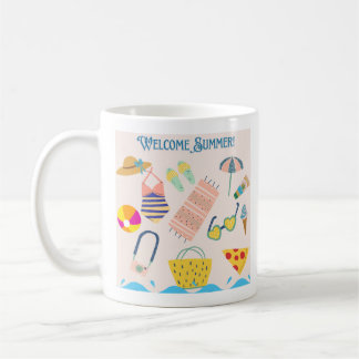 Mug Caneca Café Chegada do Verão 11 oz Cerâmica W-PT
