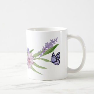 Mug Caneca Flores e Borboletas