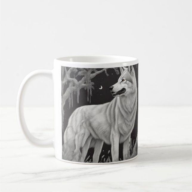 Mug Caneca Lobo da noite (Gauche)