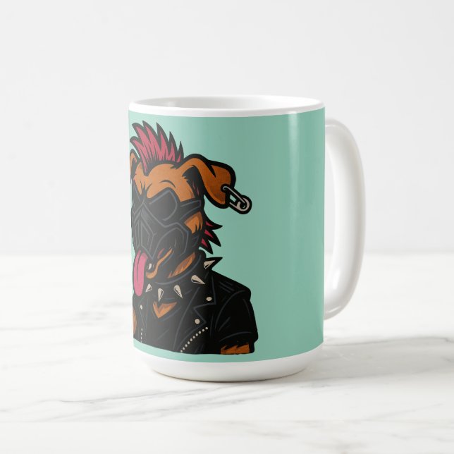 Mug Caneca para café cachorro maluco (Devant droit)