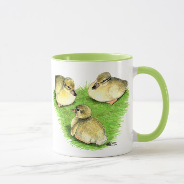 Mug Canetons de canard colvert enneigés (Droite)