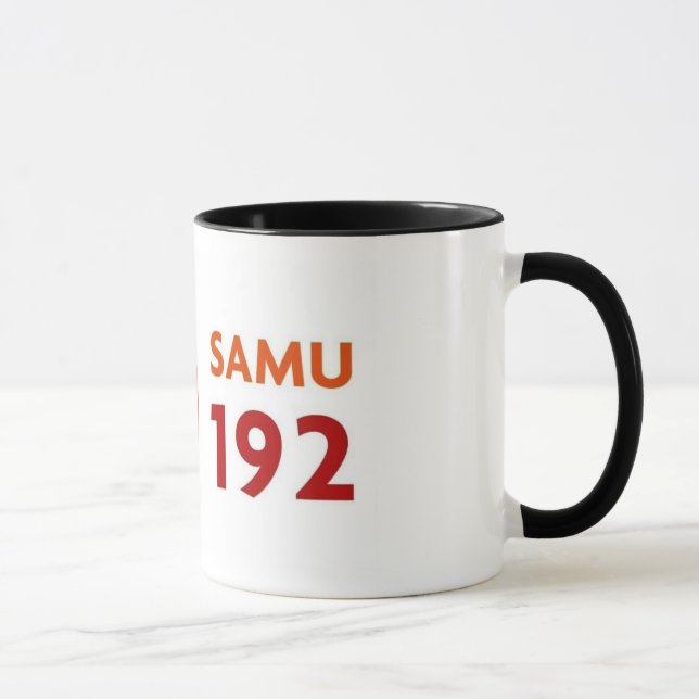 Mug Canette avec logomarca SAMU 192 (Droite)