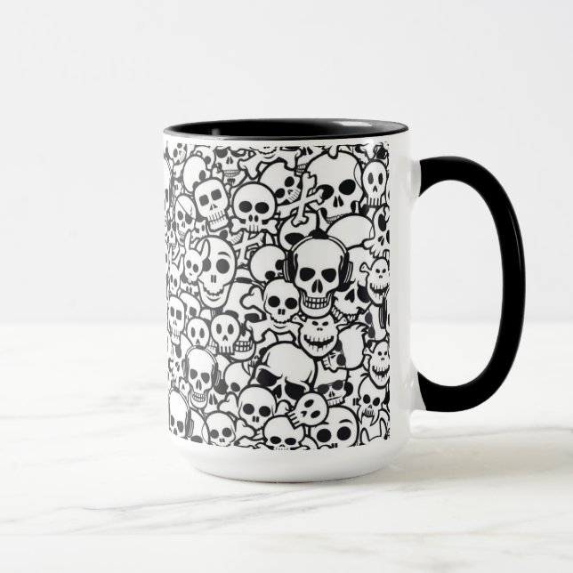 Mug Canette Caveirinhas Black (Droite)