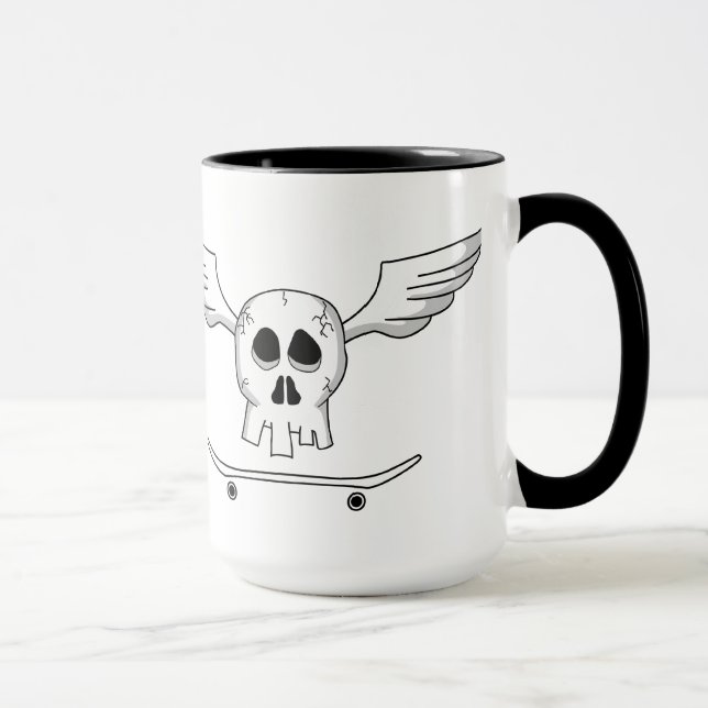 Mug Canette Crâne Planche à roulettes - Skull (Droite)