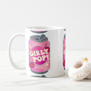 Mug Canette de soda cerise Girly Pop Rose rétro Y2K