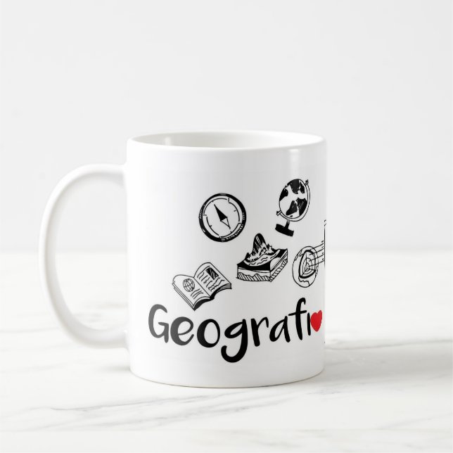 Mug Canette Profession Géographie 325ml (Gauche)