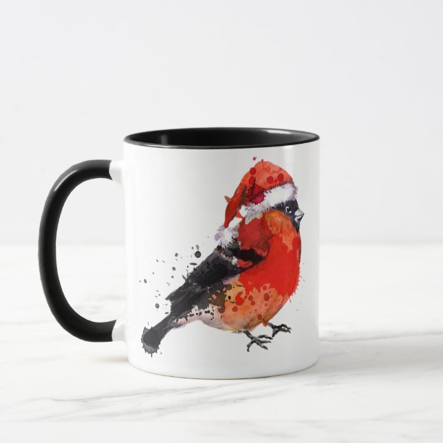 Mug Canettes à café Noël Père Noël Bird (Gauche)
