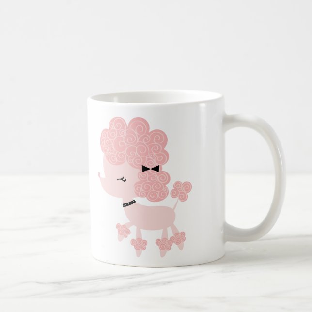Mug Caniche de Français de bande dessinée (Droite)