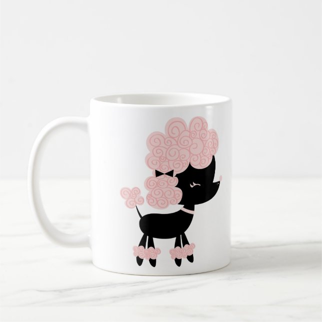 Mug Caniche français de dessin animé (Gauche)