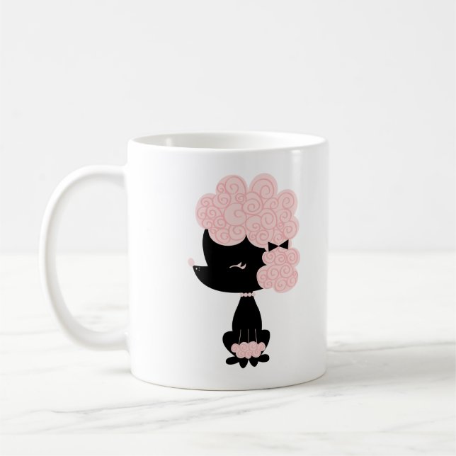 Mug Caniche français de dessin animé (Gauche)