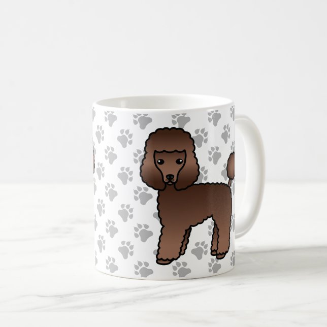 Mug Caniche jouet marron Chien de dessin animé mignon (Devant droit)