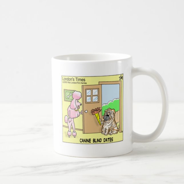 Mug Canine Blind Dates Drôle Drôle Chien Cartoon Cadea (Droite)