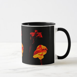 Mug Canna Lilies sur Noir