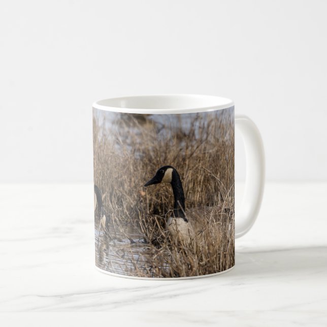 Mug Canne à café Heure de la collation des oies canadi (Devant droit)