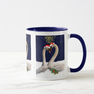 Mug Canne de Noël des cygnes saisonniers