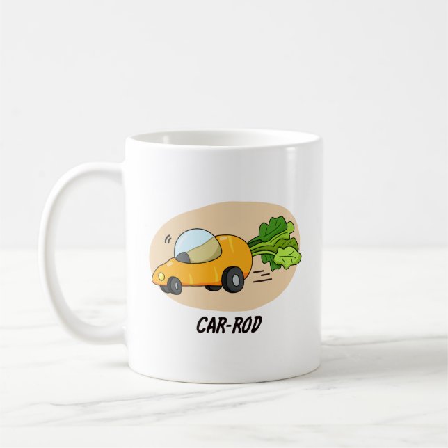 Mug Canne-voiture Funny Carrot Pun (Gauche)