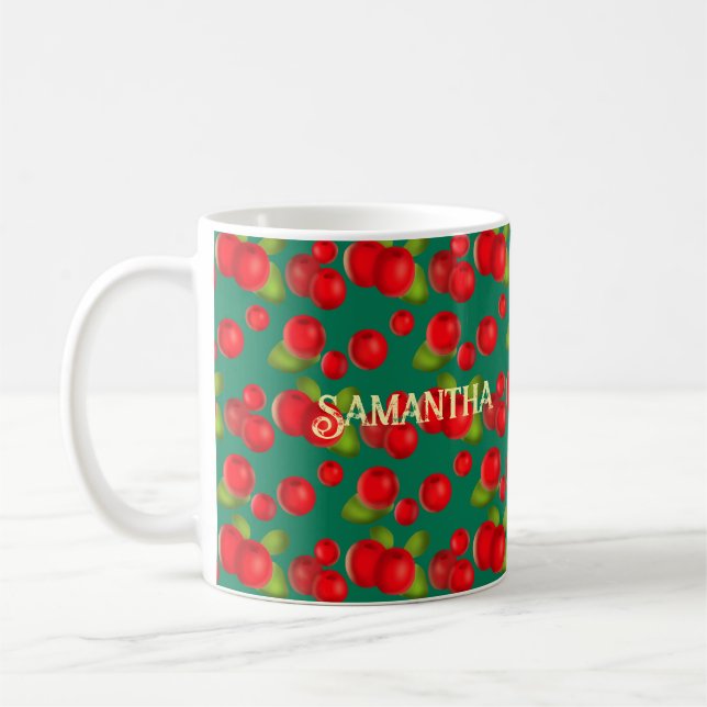 Mug Canneberge Avec Feuilles (Gauche)