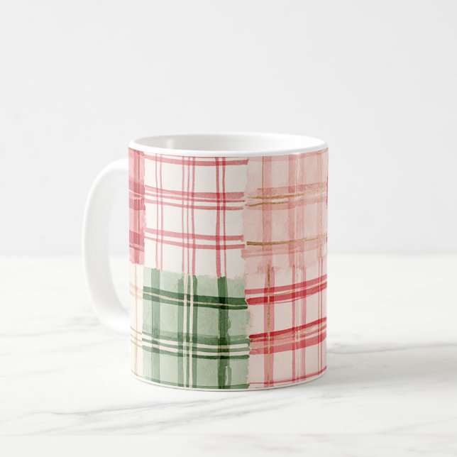 Mug Canneberges Vertes Rouges Blanches (Devant gauche)