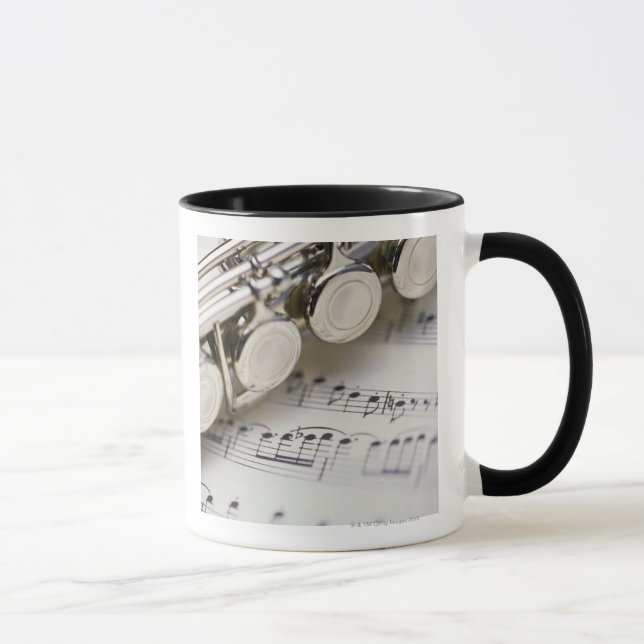 Mug Cannelure sur la musique de feuille (Droite)