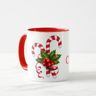 Mug Cannes de Tasse-Sucrerie de Noël