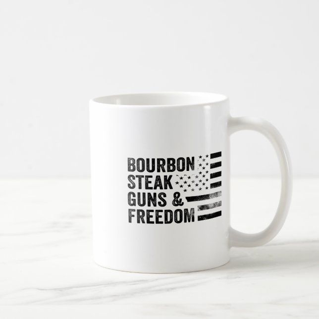 Mug Canons À Steak Bourbon Et Liberté Usa Drapeau Whis (Droite)